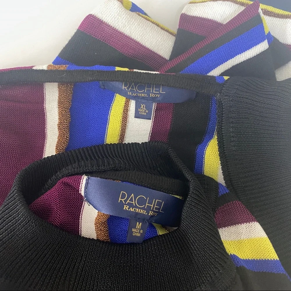 RACHEL Rachel Roe Victorian Violet Stripe Top - Picture 8 of 8